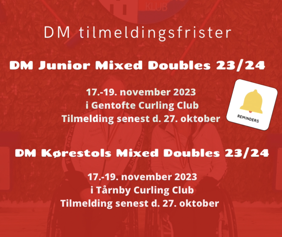 Tilmelding til DM Kørestols Mixed Doubles og DM Junior Mixed Doubles